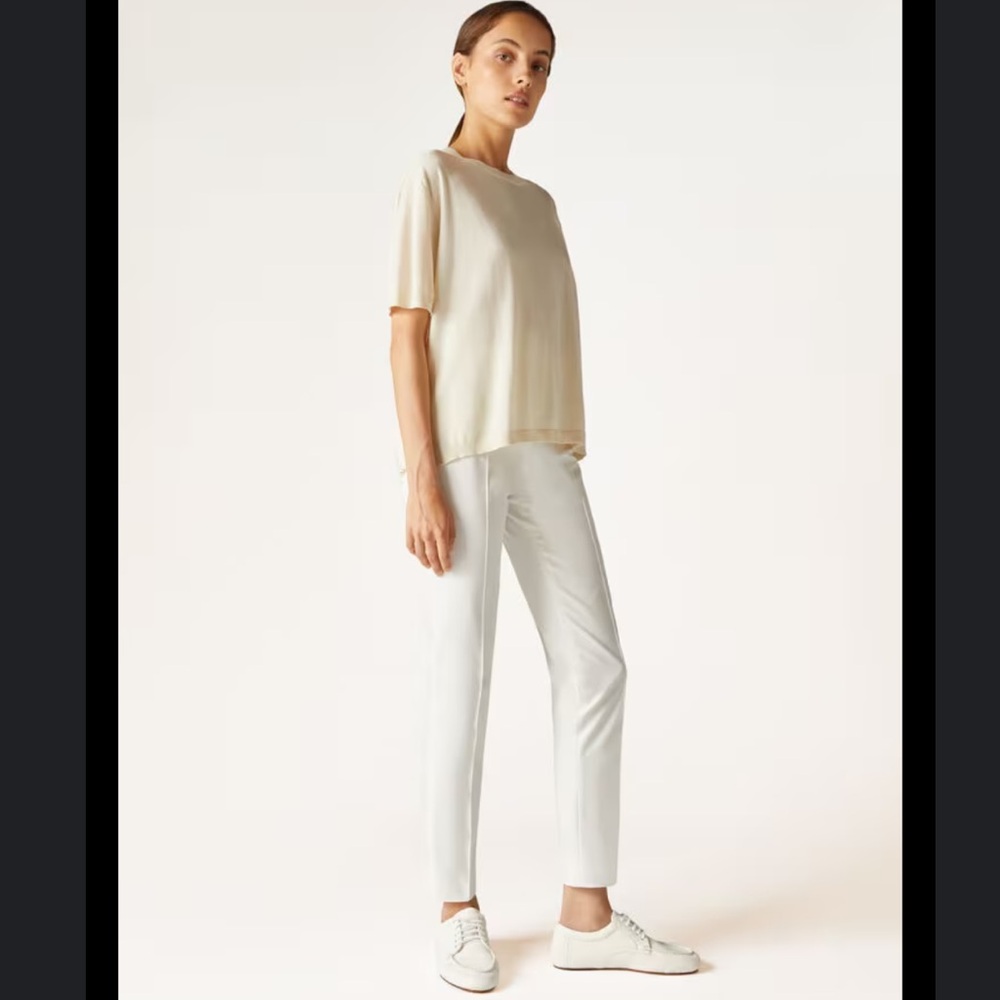 LORO PIANA Plus Size Neo Mirel Trousers in White 48